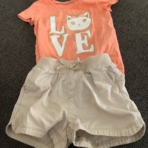 Girls outfit - shorts - top - childrens place